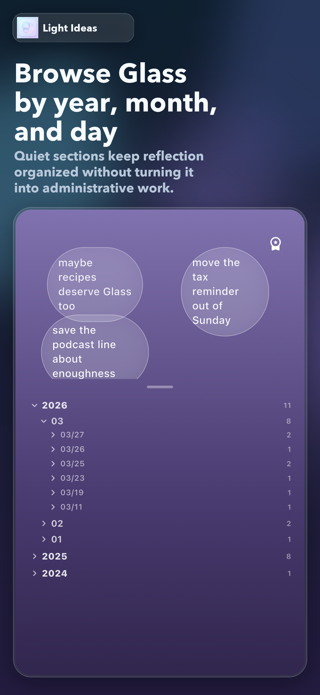 Browse the Glass timeline